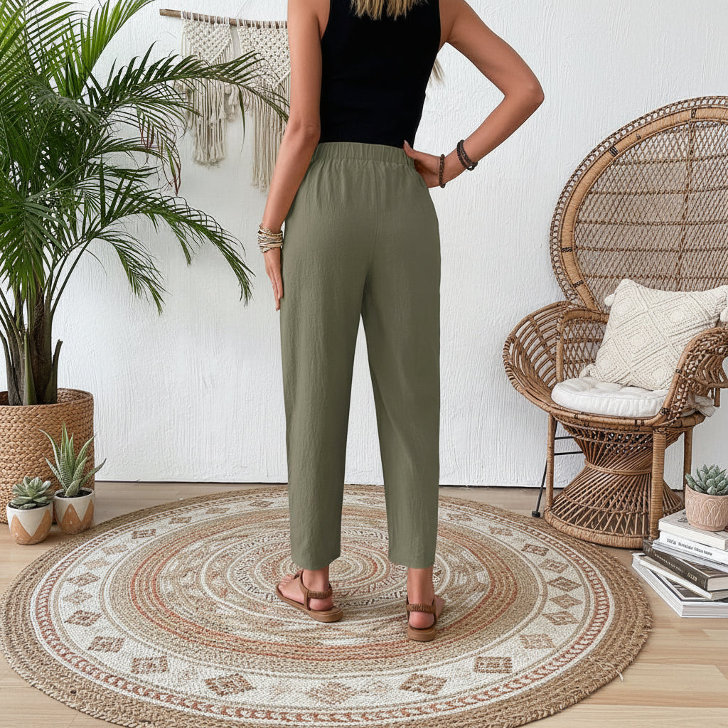 Loose Fit Cropped Summer Pants