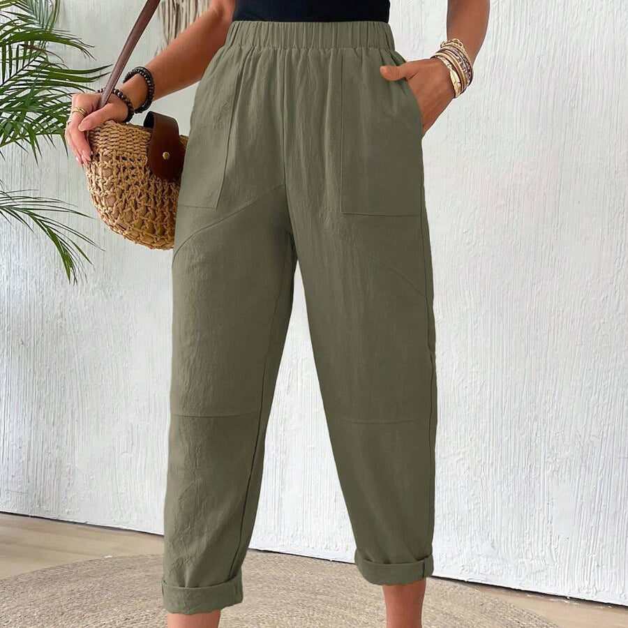 Loose Fit Cropped Summer Pants