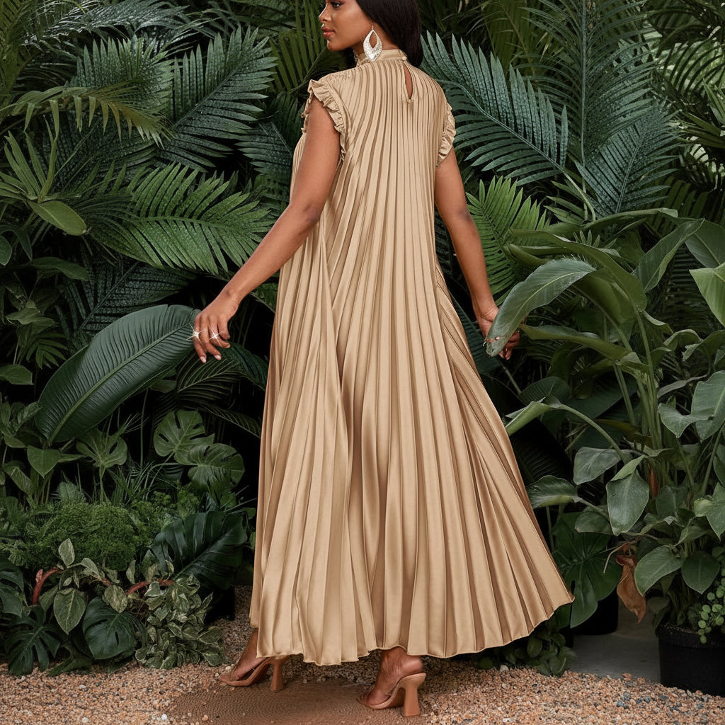 Loose Casual Women’s Pleated Midi Dresses