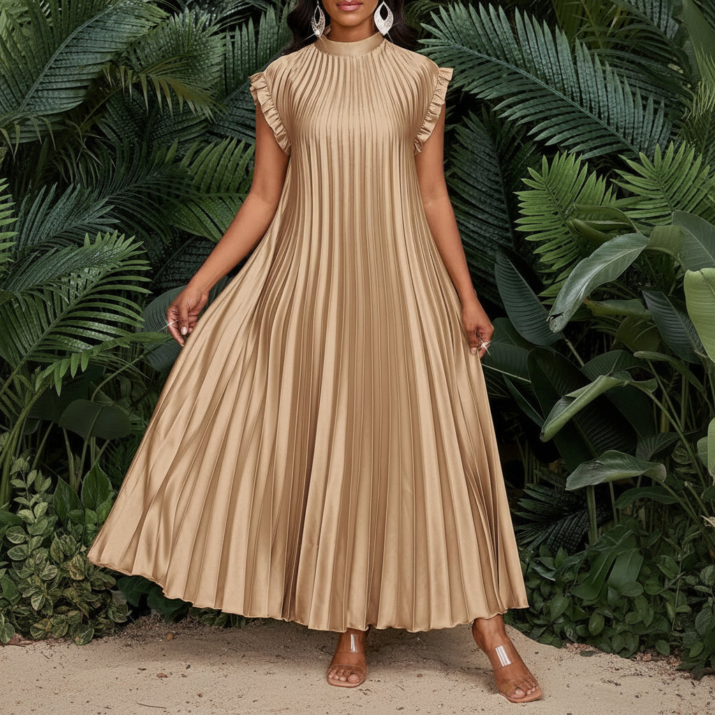 Loose Casual Women’s Pleated Midi Dresses