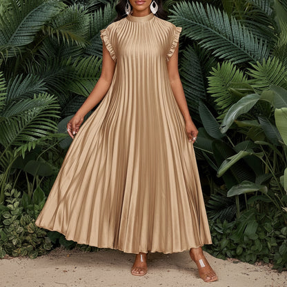 Loose Casual Women’s Pleated Midi Dresses
