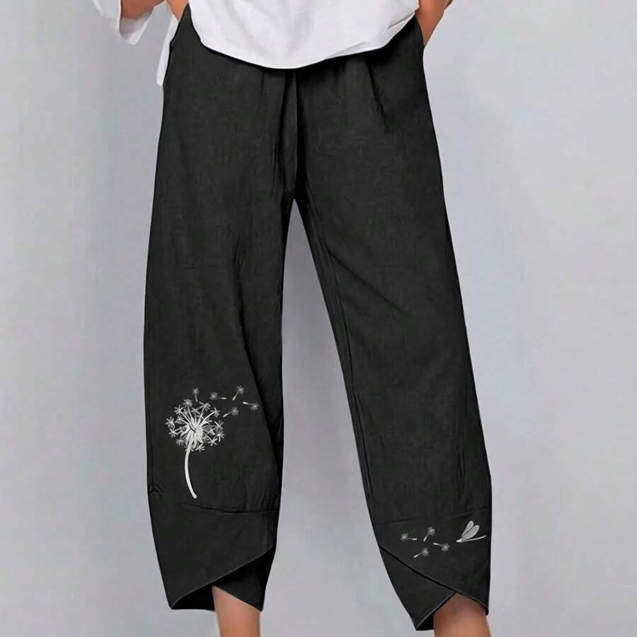 Printed Harem Style Cropped Summer Pants