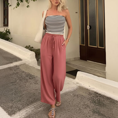 Flowy Tapered Cropped Summer Pants