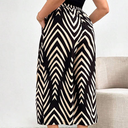 Elastic Waist Cropped Summer Pants