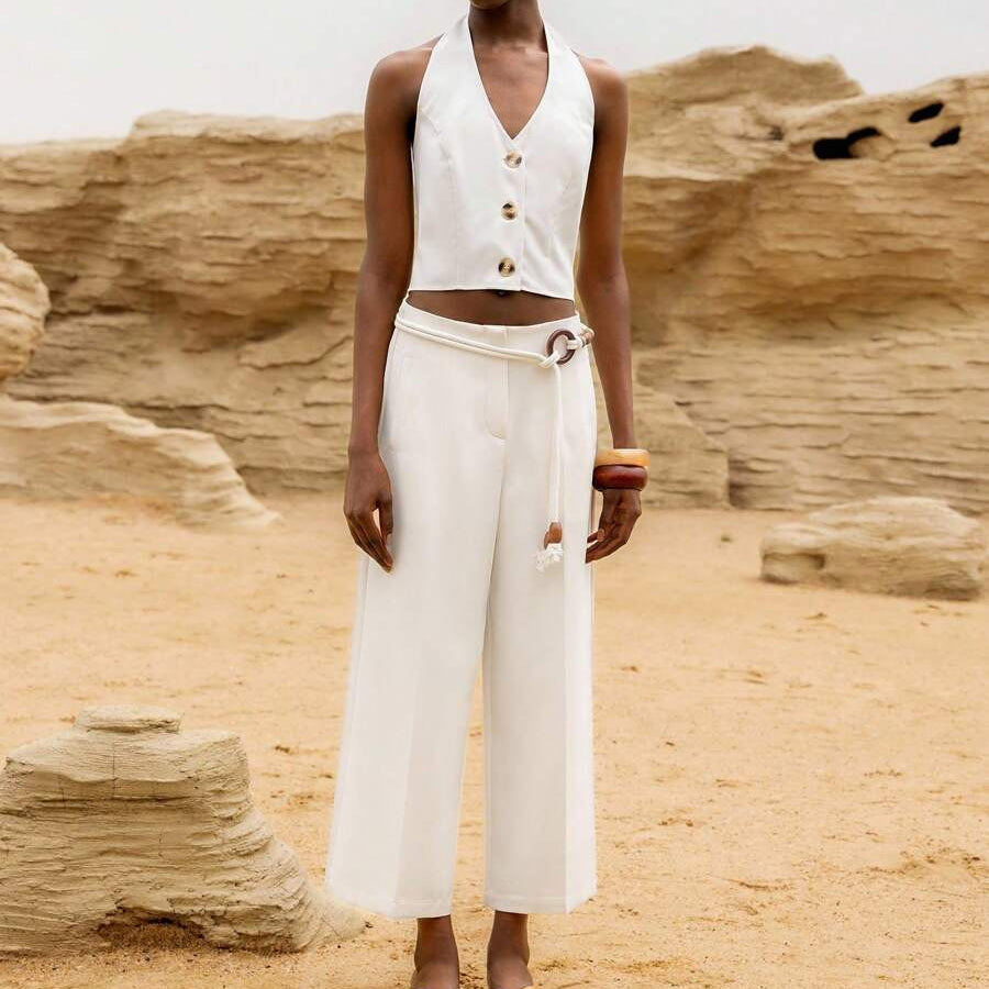 Elegant Everyday Cropped Summer Pants
