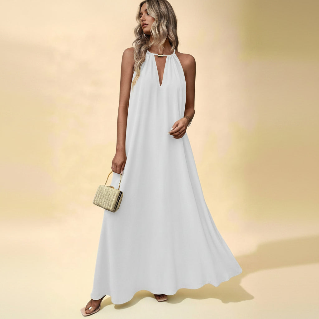 Beach Vacation Keyhole Maxi Dresses