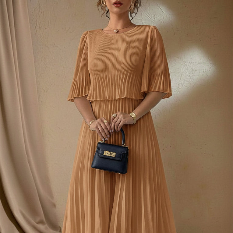 Spring Summer Women’s Pleated Midi Dresses