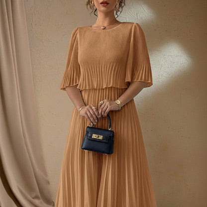 Spring Summer Women’s Pleated Midi Dresses
