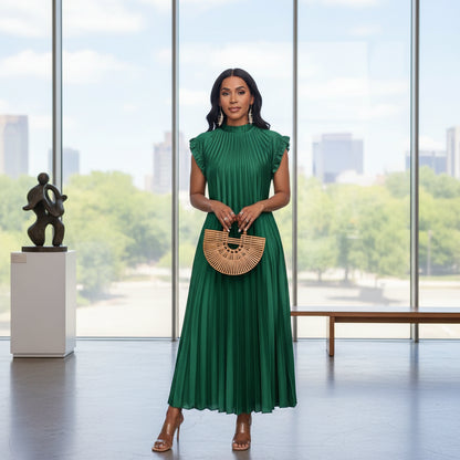 Loose Casual Women’s Pleated Midi Dresses
