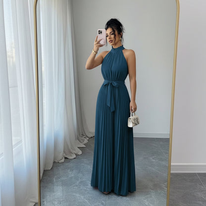 Romantic Women’s Pleated Midi Dresses with Ruffle Collar