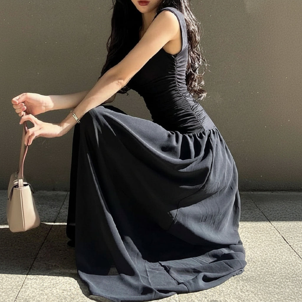 Women’s Elegant Summer Pleated Midi Dresses