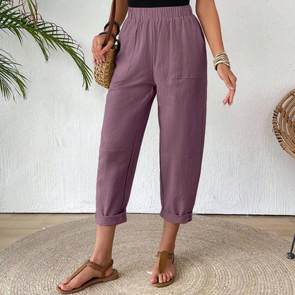 Loose Fit Cropped Summer Pants
