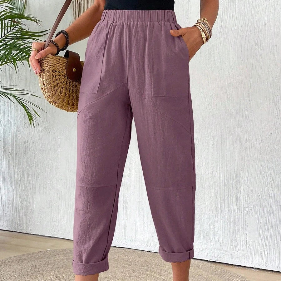 Loose Fit Cropped Summer Pants