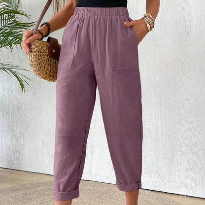 Loose Fit Cropped Summer Pants