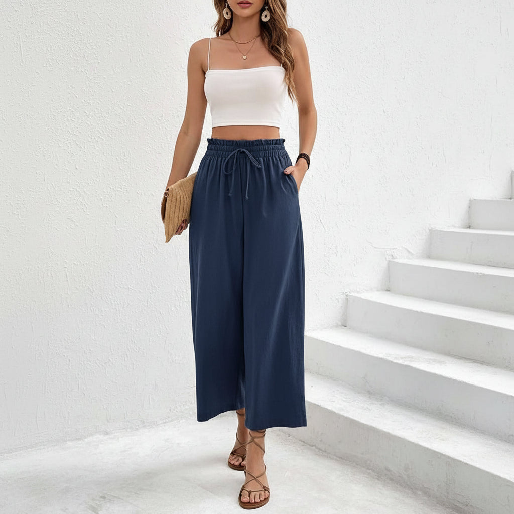 Flowy Tapered Cropped Summer Pants