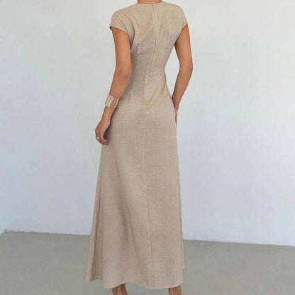 Sophisticated Pleated Square Neck Dresses