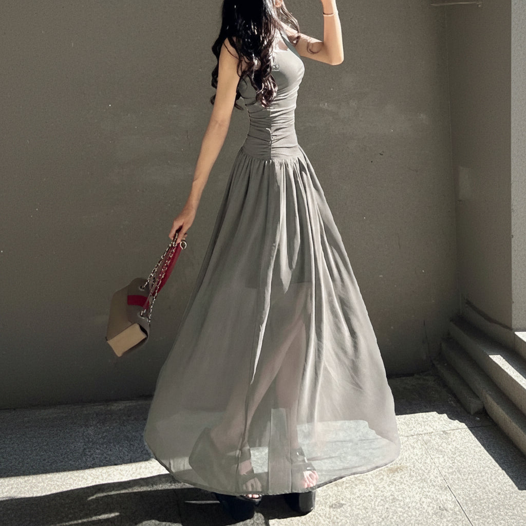 Women’s Elegant Summer Pleated Midi Dresses
