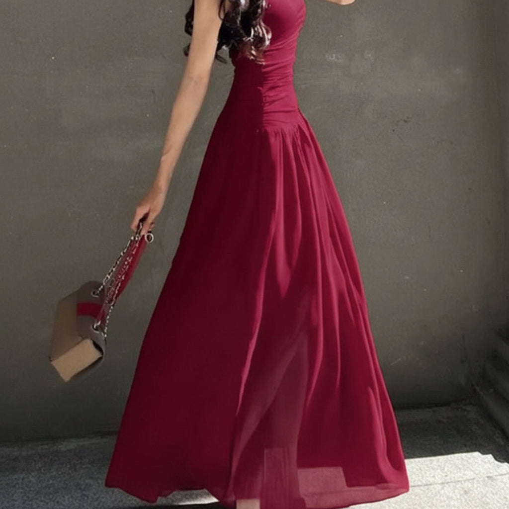 Women’s Elegant Summer Pleated Midi Dresses