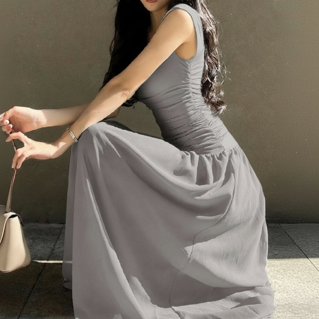 Women’s Elegant Summer Pleated Midi Dresses