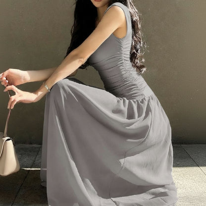Women’s Elegant Summer Pleated Midi Dresses