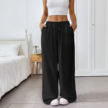 Summer Cropped Pants with Relaxed Fit
