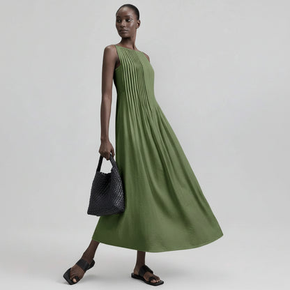 Modern Urban Women’s Pleated Midi Dresses