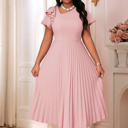 Plus Size Women’s Pleated Midi Dresses