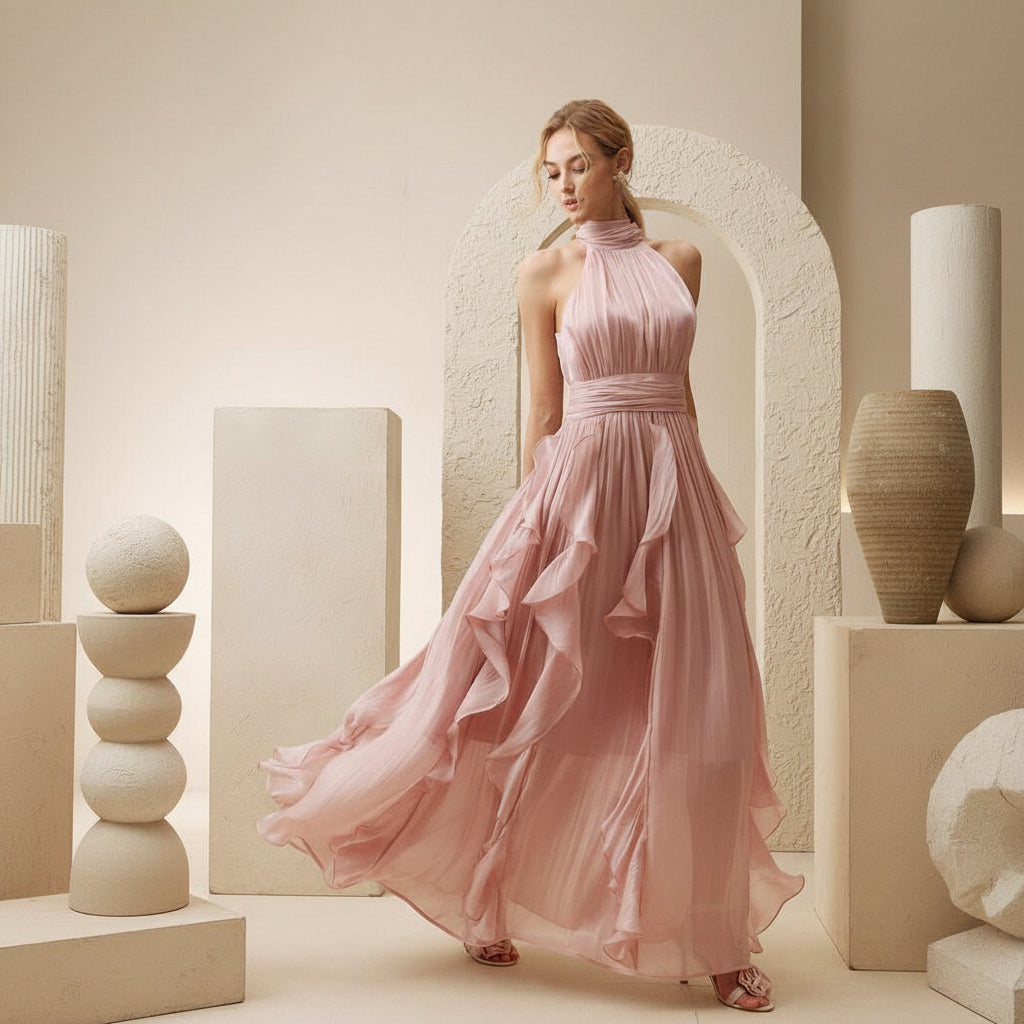 Elegant Women’s Pleated Midi Dresses for Gatherings