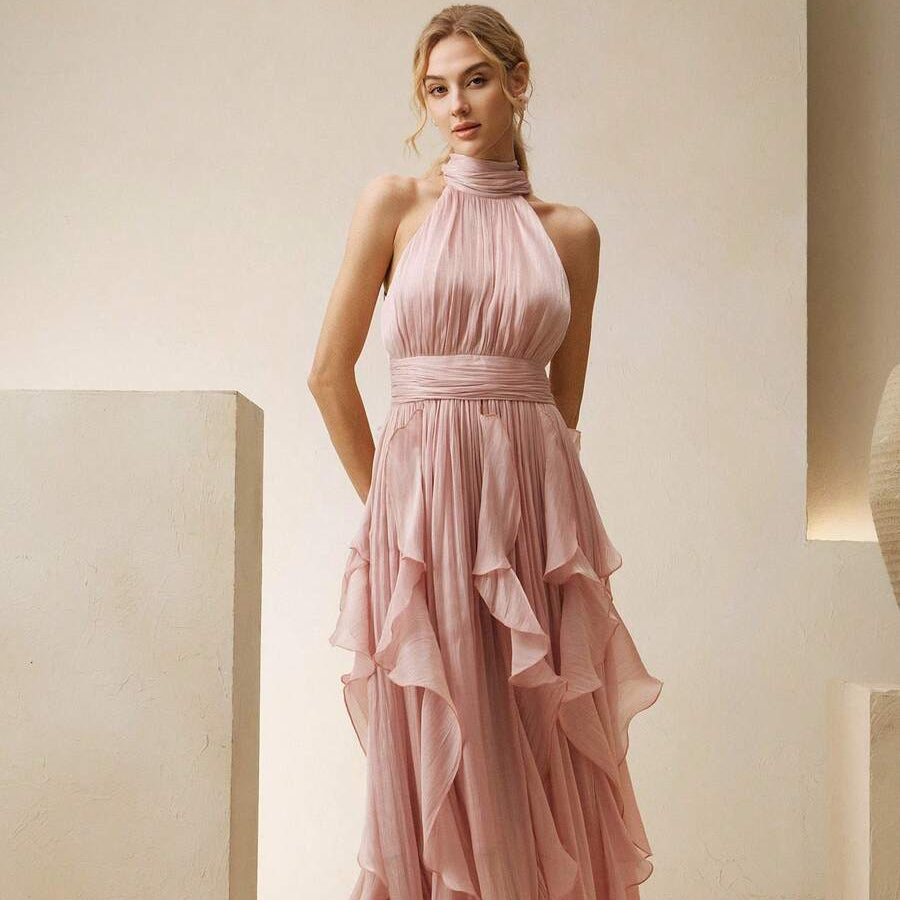 Elegant Women’s Pleated Midi Dresses for Gatherings
