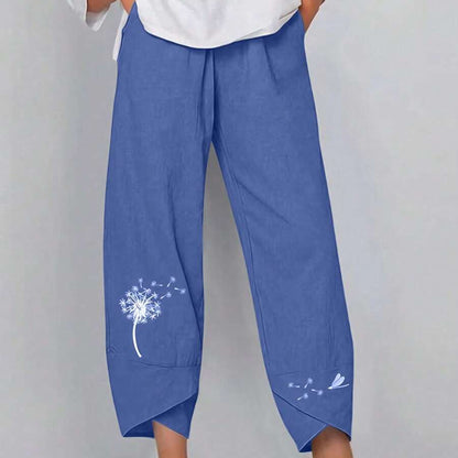 Printed Harem Style Cropped Summer Pants