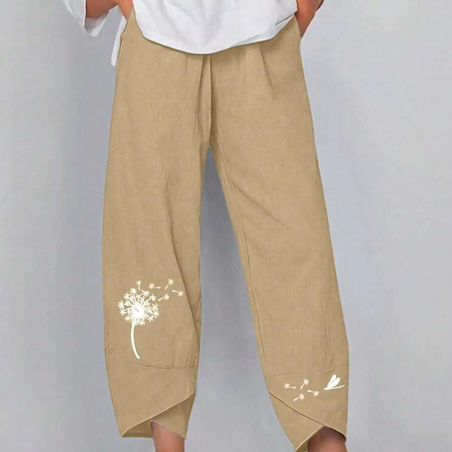 Printed Harem Style Cropped Summer Pants