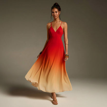 Vacation Style Pleated Square Neck Dresses