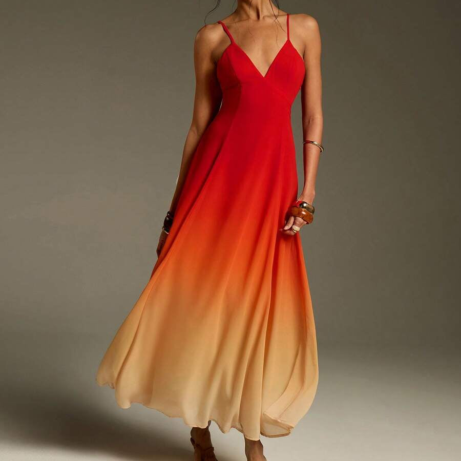 Vacation Style Pleated Square Neck Dresses