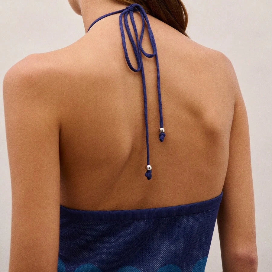 Halter Neck Keyhole Maxi Dresses