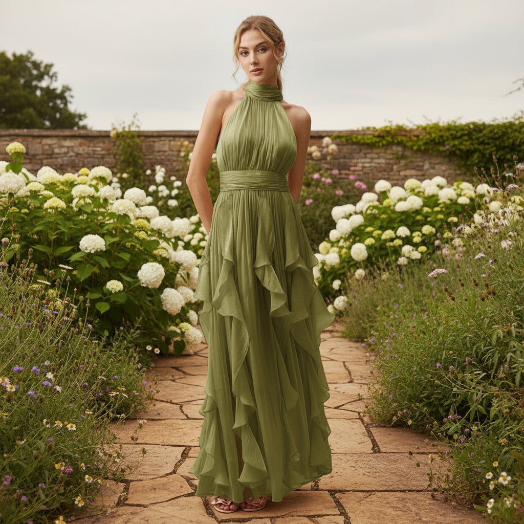 Elegant Women’s Pleated Midi Dresses for Gatherings