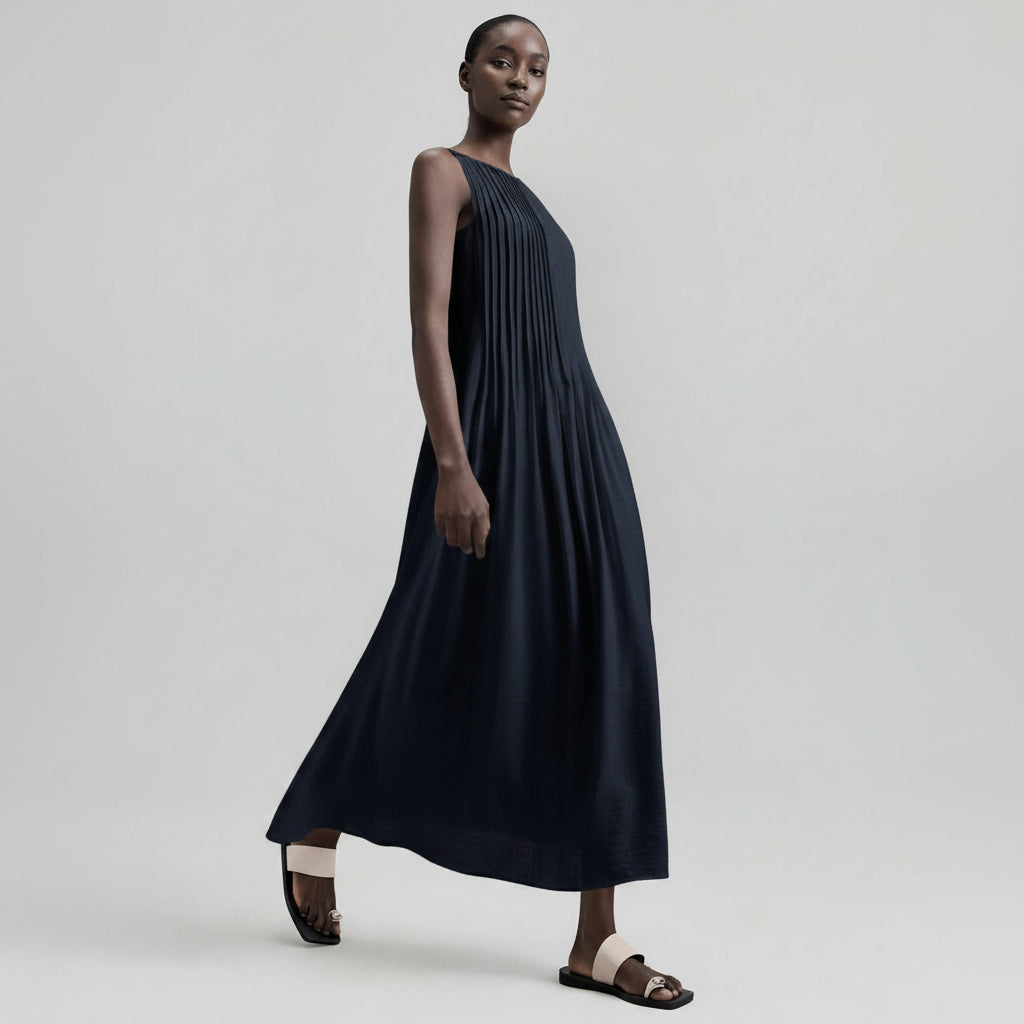 Modern Urban Women’s Pleated Midi Dresses