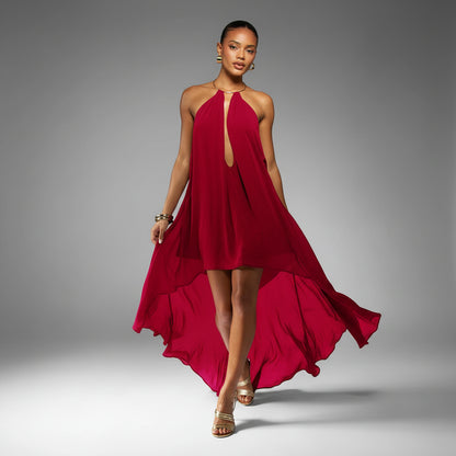Flowy Summer Keyhole Maxi Dresses