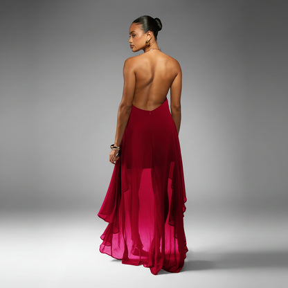 Flowy Summer Keyhole Maxi Dresses