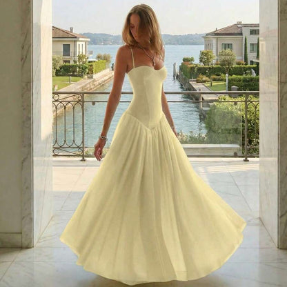 Women’s Pleated Midi Dresses with Romantic Summer Elegance