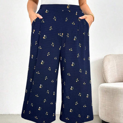 Elastic Waist Cropped Summer Pants