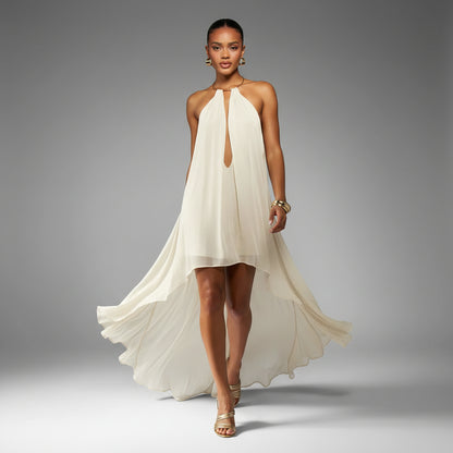 Flowy Summer Keyhole Maxi Dresses
