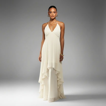 Flowy Summer Keyhole Maxi Dresses