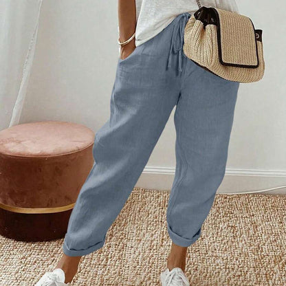 Women’s Solid Color Cropped Summer Pants