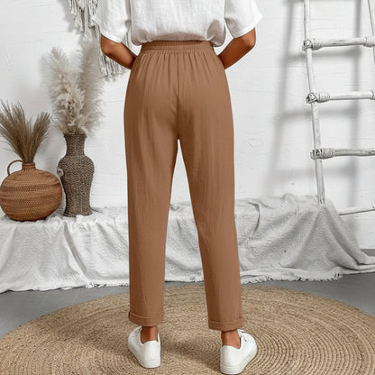 Women’s Solid Color Cropped Summer Pants