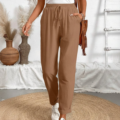 Women’s Solid Color Cropped Summer Pants
