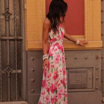 Sleeveless Summer Keyhole Maxi Dresses