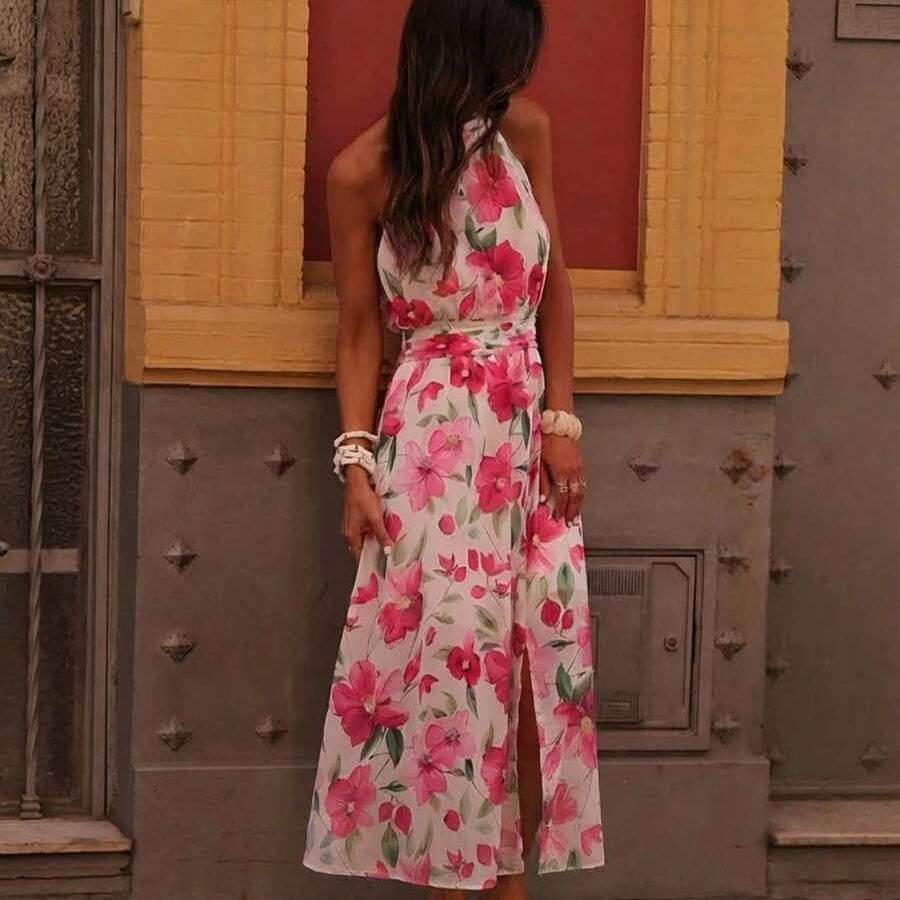 Sleeveless Summer Keyhole Maxi Dresses