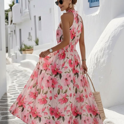 Sleeveless Summer Keyhole Maxi Dresses