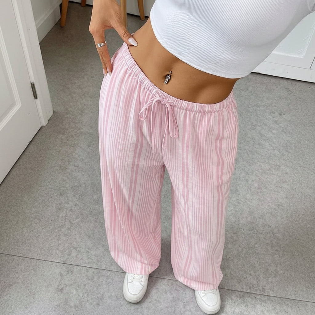Summer Cropped Pants with Relaxed Fit