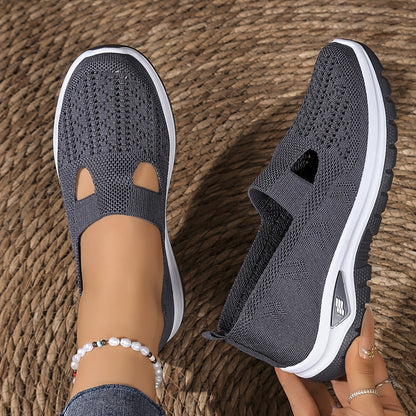 Breathable Knit Slip On Sneakers